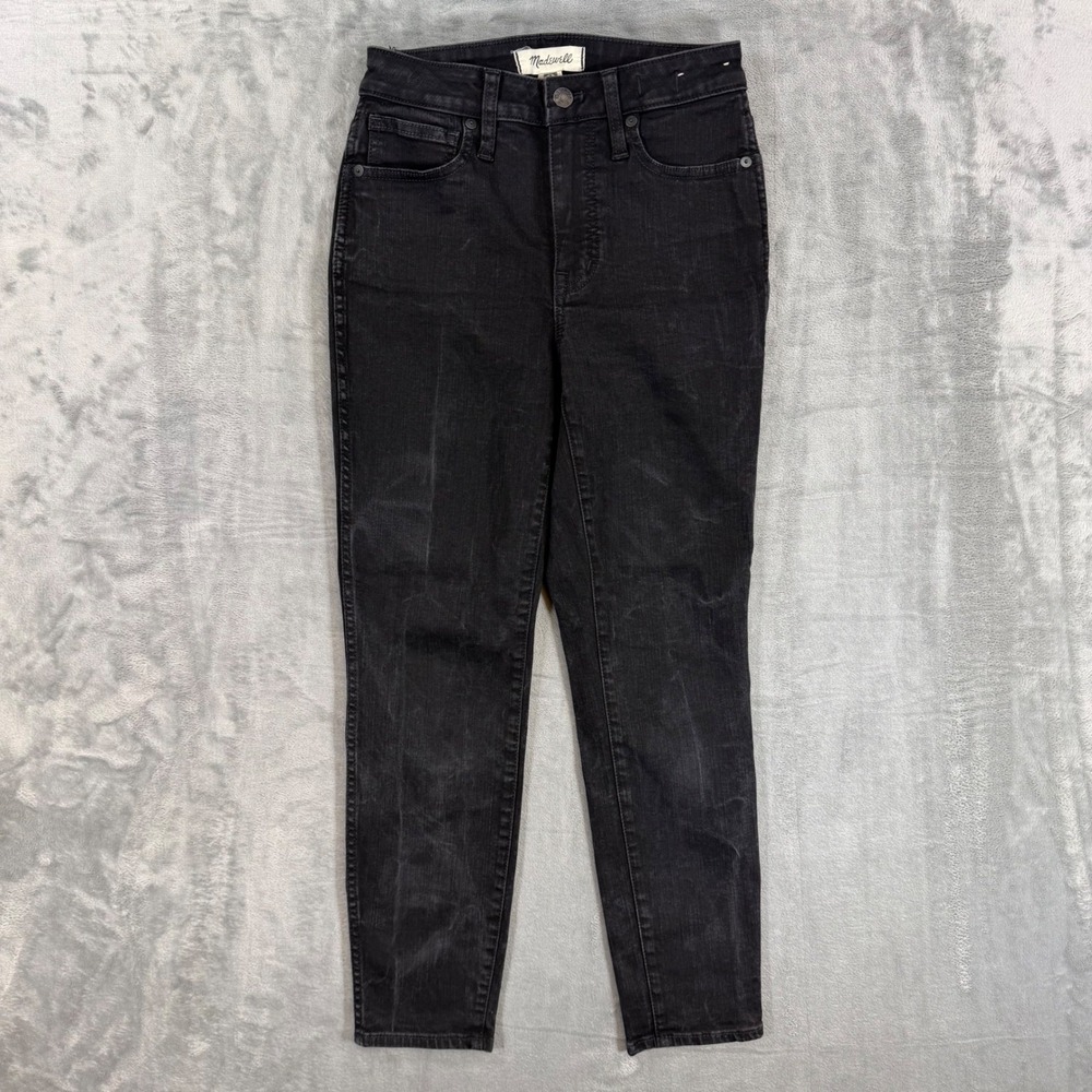 Madewell Curvy High Rise Skinny Jeans Women's Size 25P Petite Black‎ Denim Pants